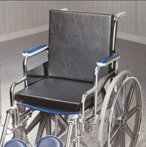 Solid Back Insert Wheelchair Cushion  18 x16 x1.25  w/Strap