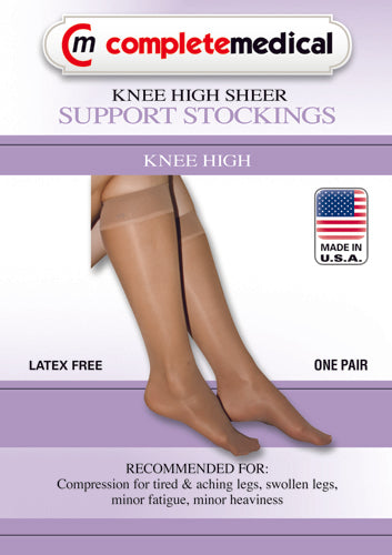 Ladies' Sheer Mild Support  XL 15-20 mmHg  Knee Highs  Beige